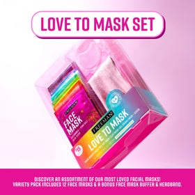Close-up of Freeman face masks with key ingredients displayed