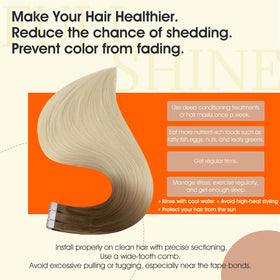 Close-up of Full Shine 20 Inch Tape In Extensions