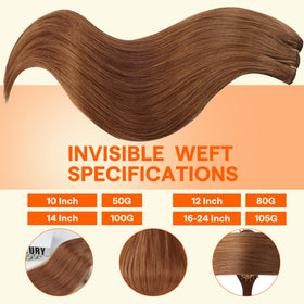 Close-up of Full Shine 20 Inch Weft Hair Extensions texture