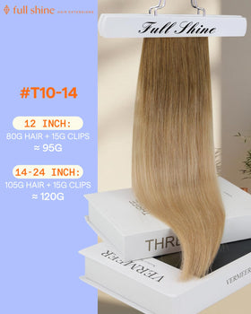 Close-up of Full Shine 22 Inch Clip In Hair Extensions texture