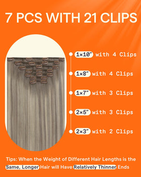 Close-up of Full Shine Clip in Extensions showing clips