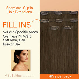 Close-up of Full Shine Clip-in Extensions texture