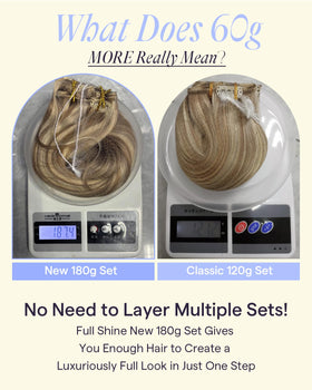 Close-up of Full Shine Clip-In Hair Extensions silicone-backed clips
