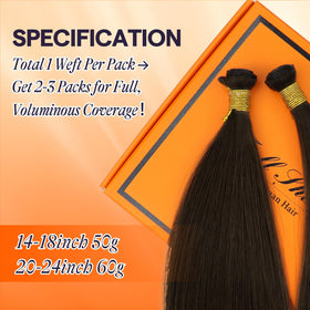 Close-up of Full Shine Genius Weft Hair Extensions