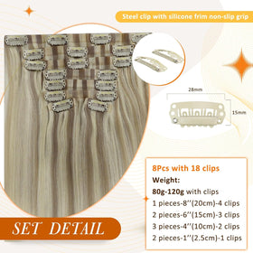 Close-up of Full Shine hair extensions showing soft texture