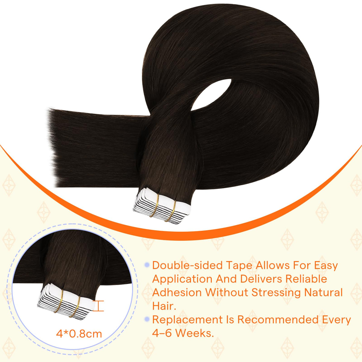 Close-up of Full Shine Hair Extensions texture