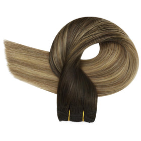 Close-up of Full Shine hair extensions texture and colour
