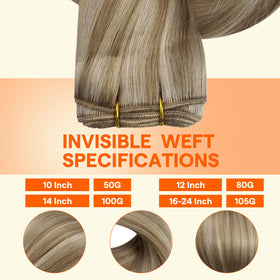 Close-up of Full Shine hair extensions weft