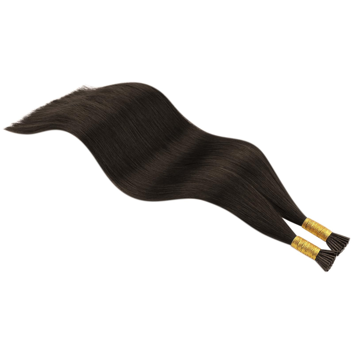 Close-up of Full Shine I Tip Hair Extensions micro bead application