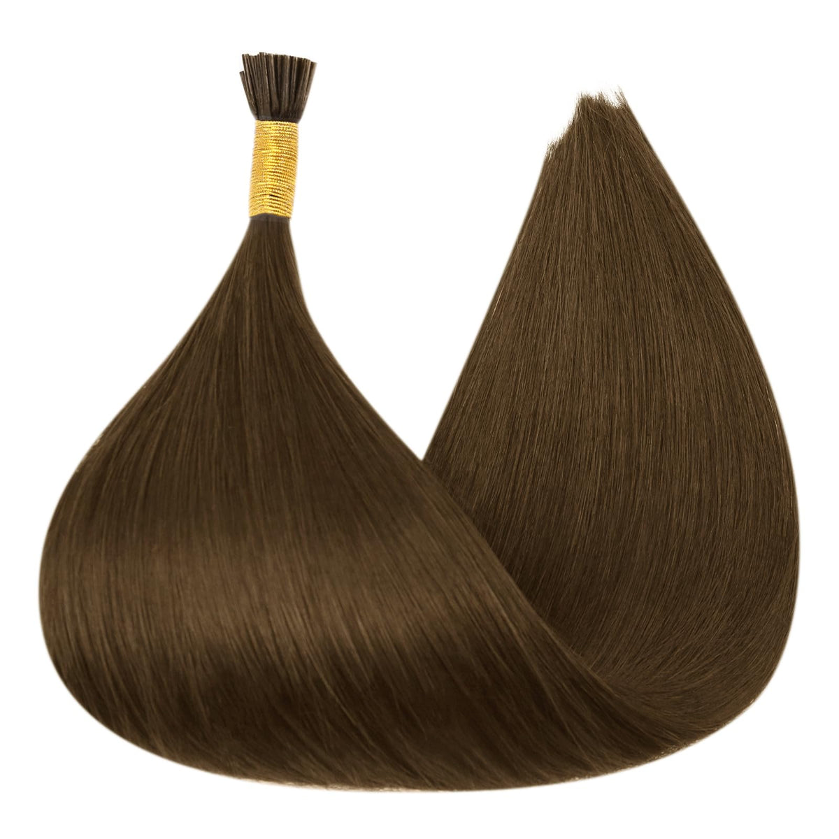 Close-up of Full Shine I Tip Hair Extensions micro bead detail