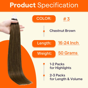 Close-up of Full Shine Micro Loop Hair Extensions micro beads