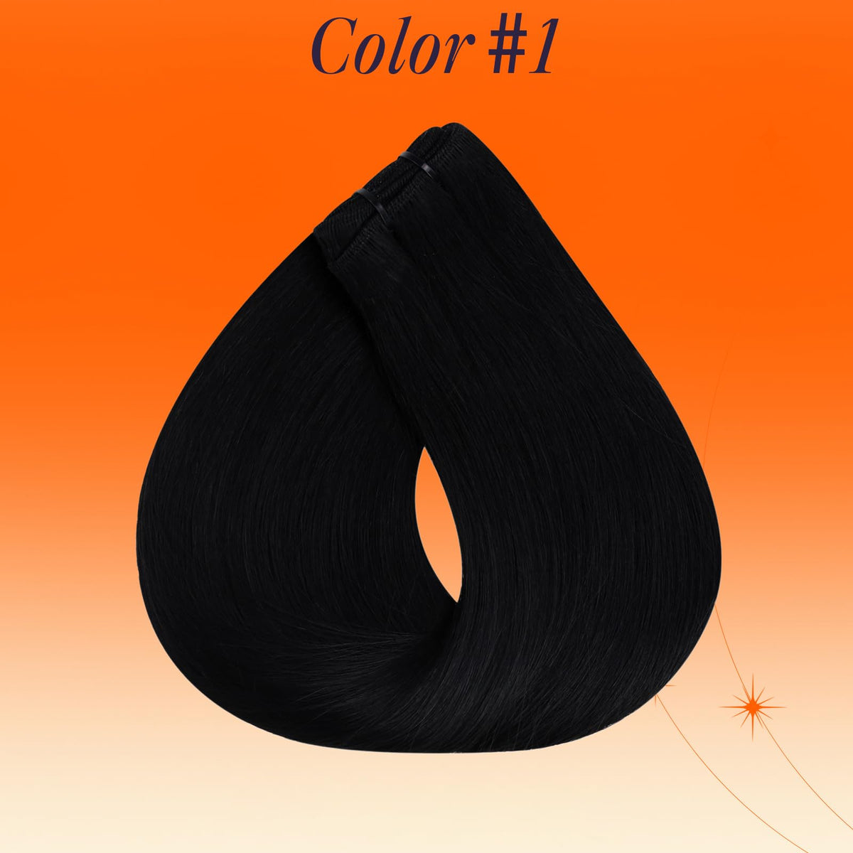 Close-up of Full Shine sew in extensions weft
