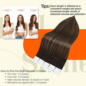Close-up of Full Shine Tape In Extensions adhesive