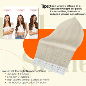 Close-up of Full Shine Tape In Extensions showing tape