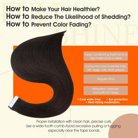 Close-up of Full Shine Tape In Extensions showing texture