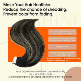 Close-up of Full Shine Tape In Extensions texture