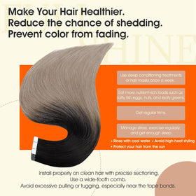Close-up of Full Shine Tape In Hair Extensions