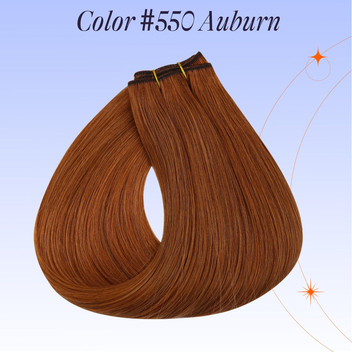 Close-up of Full Shine weft hair extensions