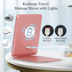 Close-up of FUNTOUCH Travel Makeup Mirror's touch sensor