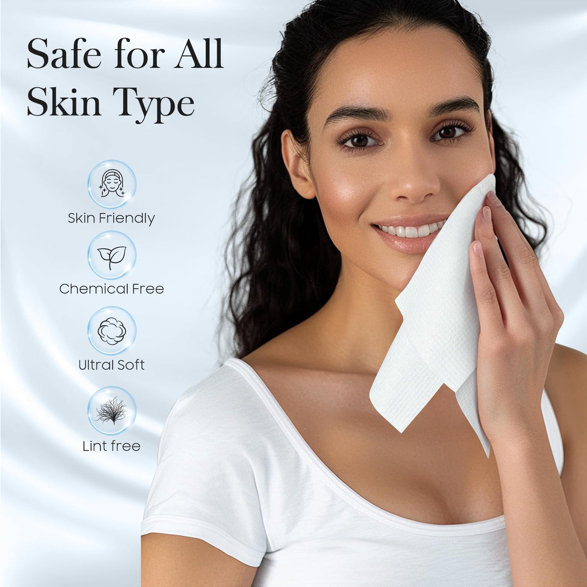 Close-up of FYGRIP Disposable Face Towels textured side