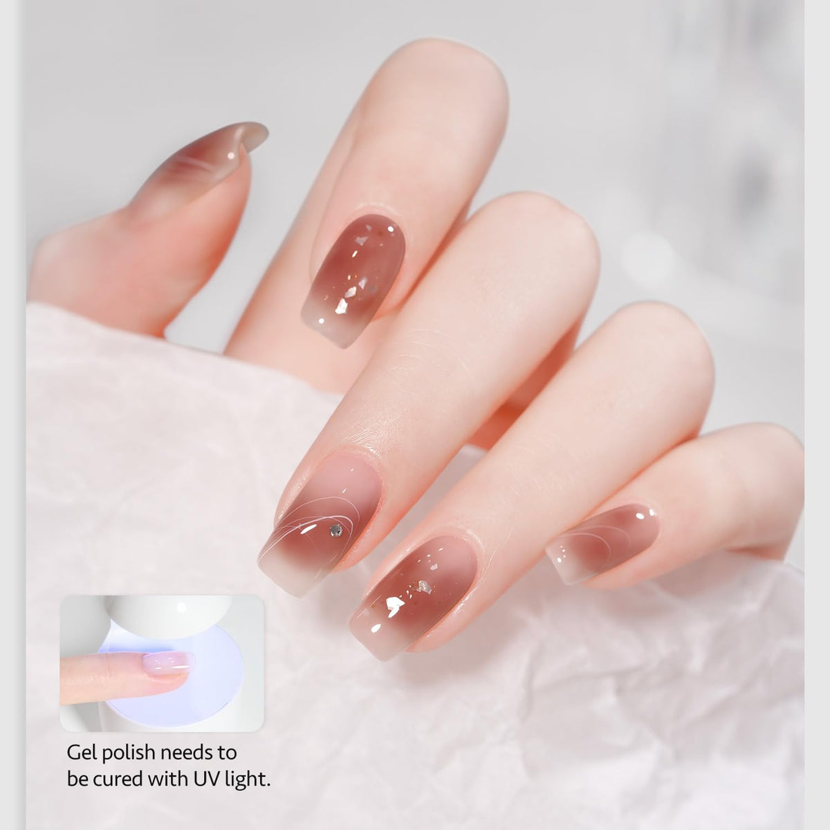 Close-up of GAOY Blooming Gel Nail Polish application