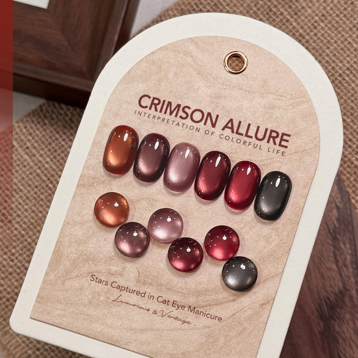 Close-up of GAOY Burgundy Brown Gel Nail Polish