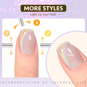 Close-up of GAOY Cat Eye Gel Nail Polish texture