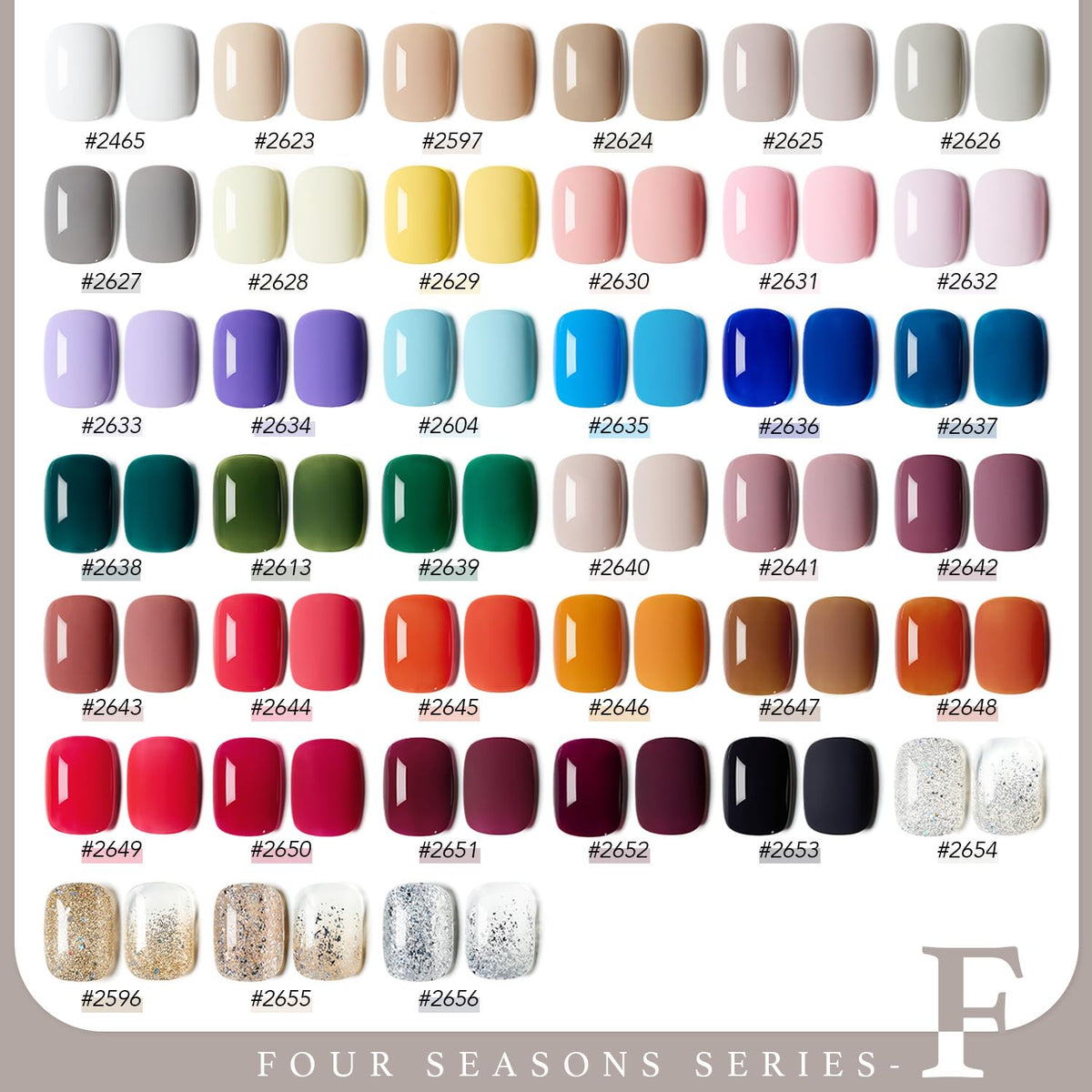 Close-up of GAOY gel nail polish bottles in various colours
