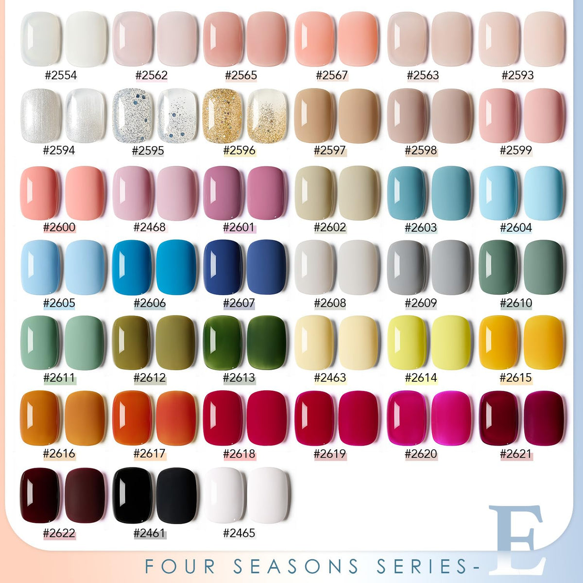 Close-up of GAOY gel nail polish bottles showing vibrant colours