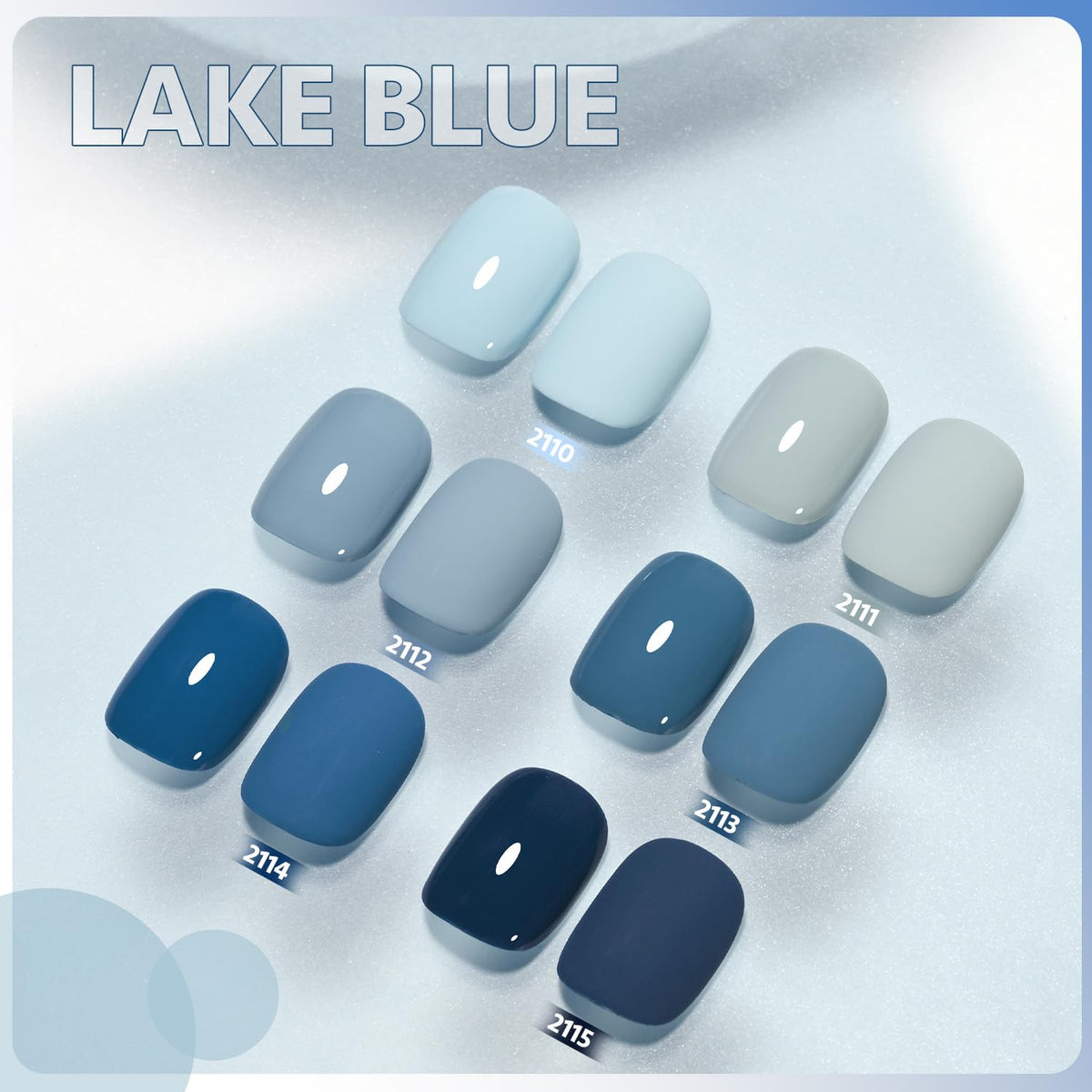 Close-up of GAOY gel polish bottle showing lake blue shade