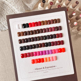 Close-up of GAOY gel polish bottles in various shades