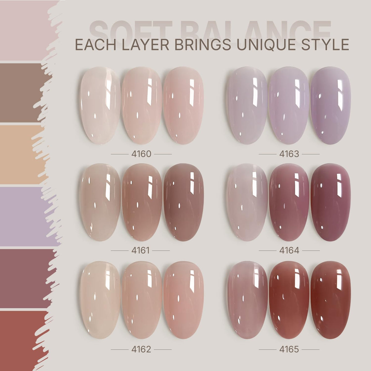 Close-up of GAOY gel polish in milky pink shade