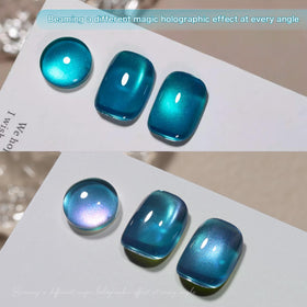 Close-up of GAOY Glitter Cat Eye Gel Nail Polish with magnet
