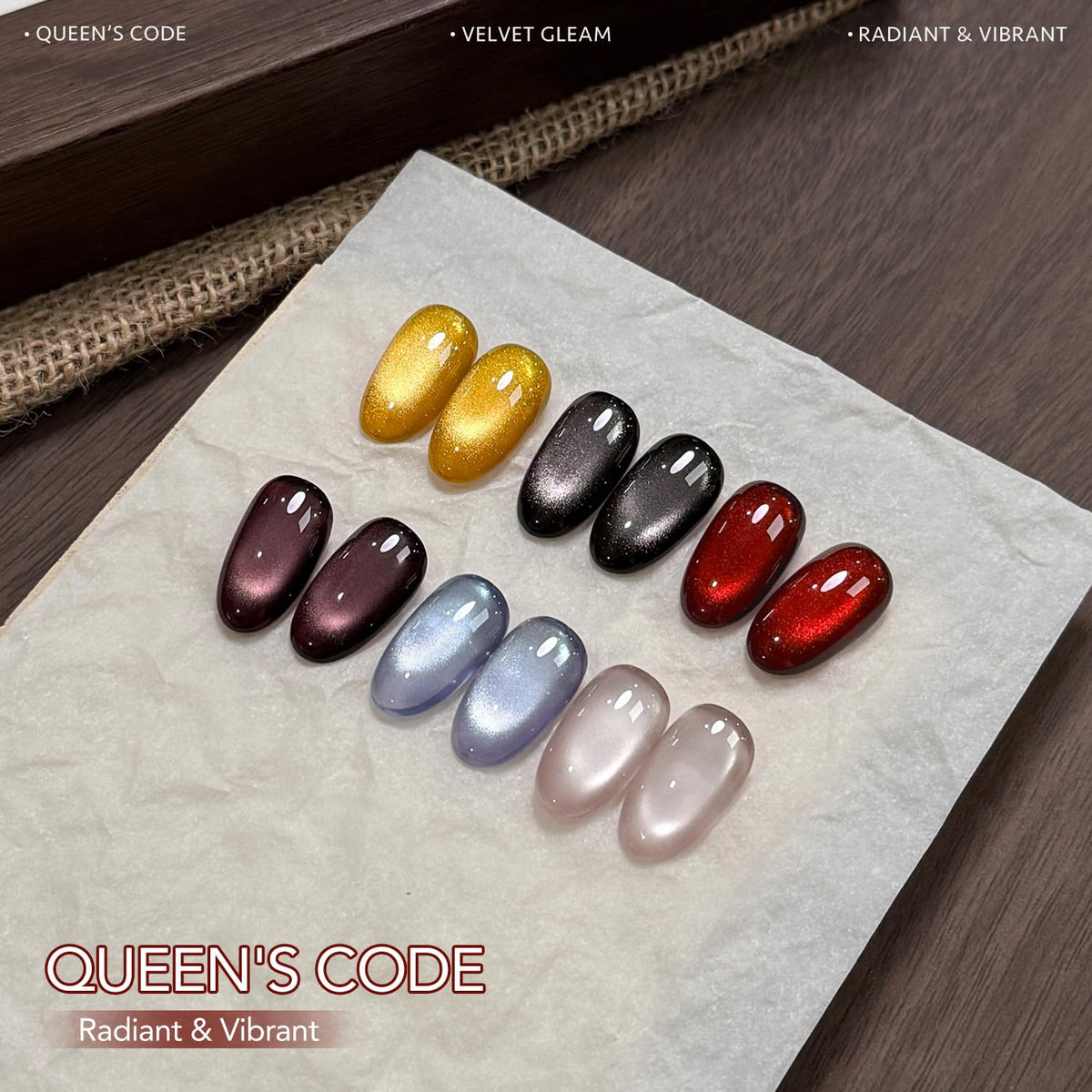 Close-up of GAOY Glitter Cat Eye Gel Nail Polish with magnet