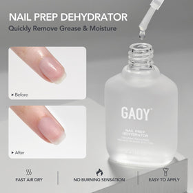 Close-up of GAOY Nail Dehydrator bottle with label