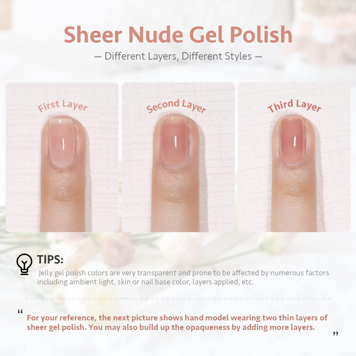 Close-up of GAOY Sheer Nude Gel Nail Polish brush