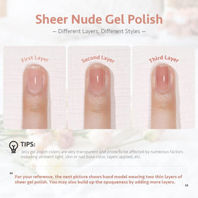 Close-up of GAOY Sheer Nude Gel Nail Polish brush