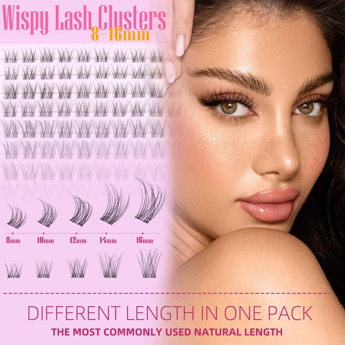 Close-up of Geeneiya white lash glue with lash clusters