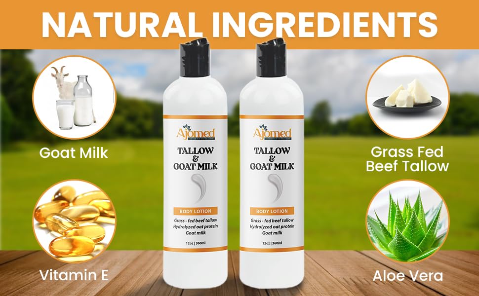 Close-up of Generic Tallow & Goat Milk Body Lotion texture