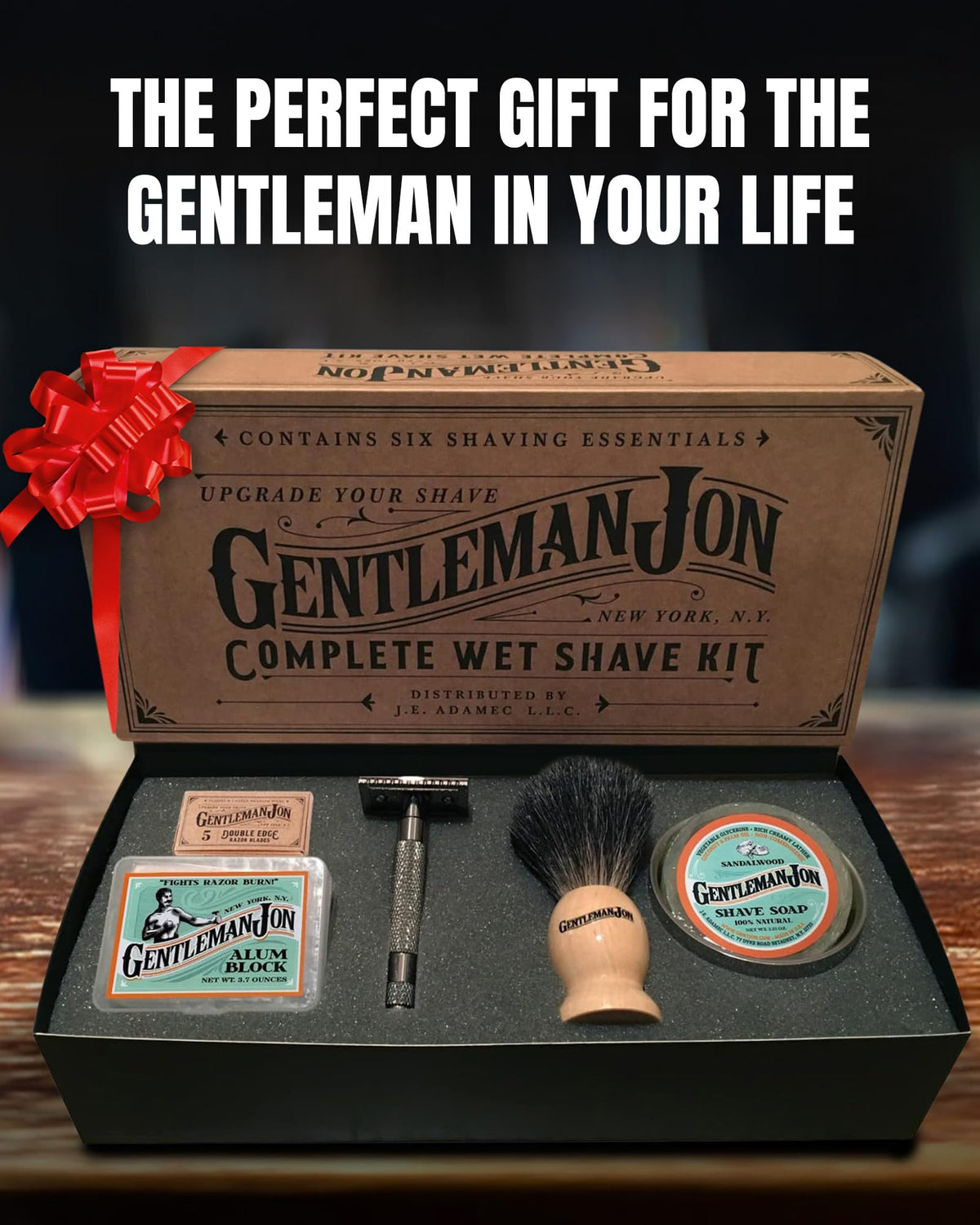 Close-up of Gentleman Jon shaving brush and bowl