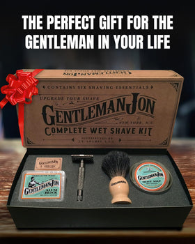 Close-up of Gentleman Jon shaving brush and bowl