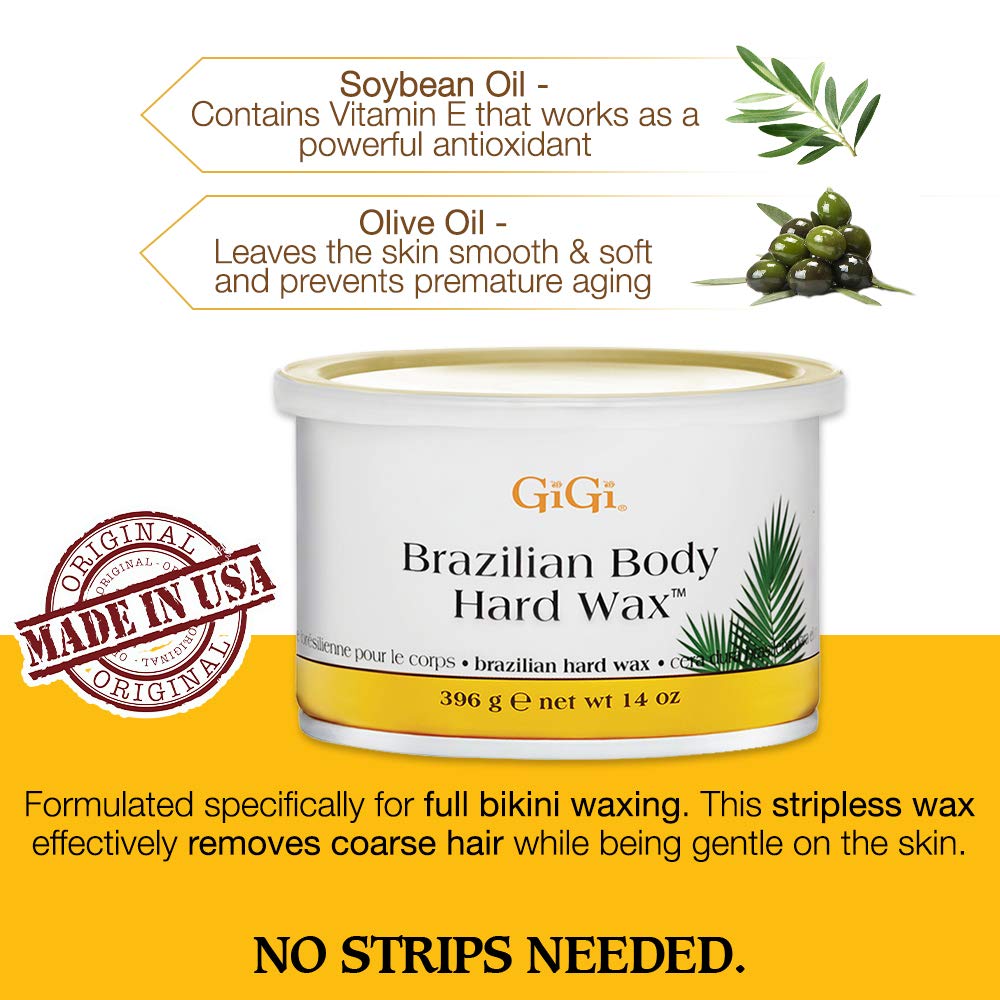Close-up of GIGI Brazilian Body Hard Wax texture