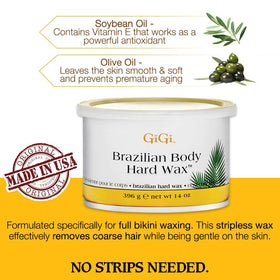 Close-up of GIGI Brazilian Body Hard Wax texture