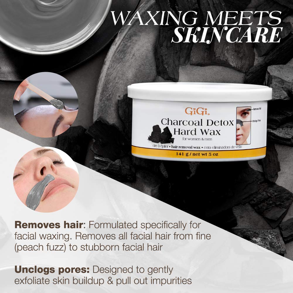 Close-up of GiGi Charcoal Detox Hard Wax texture