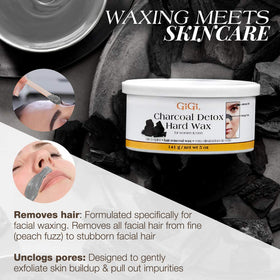 Close-up of GiGi Charcoal Detox Hard Wax texture