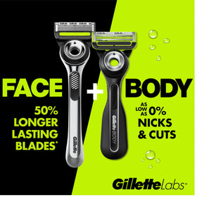 Close-up of Gillette Body + Intimate Razor blade cartridge