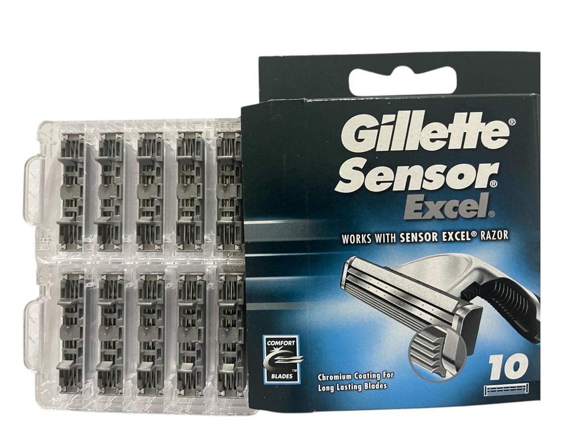Close-up of Gillette Sensor Excel Razor Blade showing small shave head