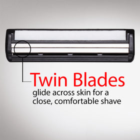 Close-up of Gillette TRAC II Plus twin blades