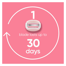 Close-up of Gillette Venus ComfortGlide Plus Olay Coconut blades
