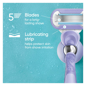 Close-up of Gillette Venus Deluxe Smooth Swirl Razor Blade